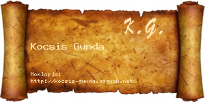 Kocsis Gunda névjegykártya